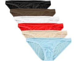 Heren Tanga Slip Ademend Zijdeachtig Ondergoed Effen Kleur