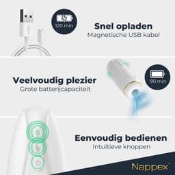 Masturbator voor Man - Nappex™ Branco Automatische Blowjob Simulator [Discreet Verzonden] - 16 Stille Zuig- en Vibratiestanden - Uitneembare Binnenhoes - Pocket Pussy Electrisch - Sex Toys voor Mannen en Koppels - Kunstvagina - Seksspeeltjes - Wit — thumbnail 5