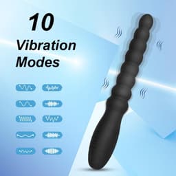 Daity Vibrerende anale kralen en butt plug voor beginners – Oplaadbare siliconen kogelvibrator, waterdicht, G-punt en prostaatstimulator voor mannen, vrouwen en stellen — thumbnail 7
