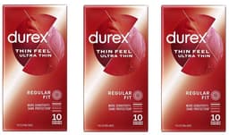 Durex Condooms – Thin Feel Ultra (Extra Dun) - 30 Stuks (3 x 10) – Discreet en Stevig Verpakt - Met Kwantumkorting — thumbnail 2