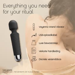 Vayénna - Vibrator voor Vrouwen - Wand Vibrator met 20 Standen - Seksspeeltjes in Zwart - Douchegeschikt - Huidvriendelijk Silicone — thumbnail 8