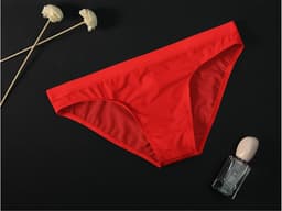 Heren Slip Laag Taille Sexy Transparant Ondergoed IJs Zijde — thumbnail 2
