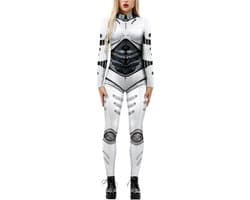Robot Punk Bodysuit voor Dames en Heren - 3D Print Cosplay en Carnaval Kostuum