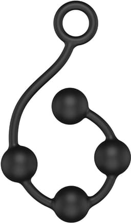 EXCITE Medium Silicone Anal Beads - Black — thumbnail 16