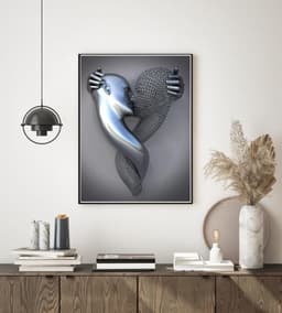 Set van 3 Romantische Abstracte Sculptuur Posters - Stijlvolle Wanddecoratie voor Stijlvol Interieur — thumbnail 3