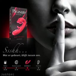 Pleasure Intense X³ – Red Velvet – 3 in 1 Likkende Tong Vibrator voor Vrouwen – G-Spot Satisfyer & Clitoris Stimulator – Rabbit Tarzan Vibrator – Sex Toys voor Koppels – Seksspeeltjes voor Mannen — thumbnail 5