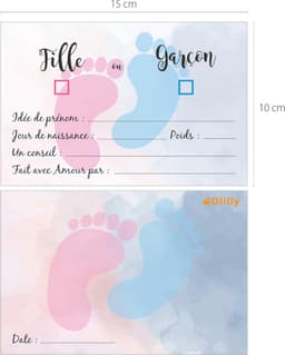 20 Gender Reveal Voorspellingskaarten voor Babyshower - Animatie & Spel — thumbnail 4