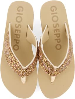 Dames sleehak teenslipper met kristallen decoratie — thumbnail 4