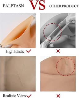 Realistisch Siliconen Spierpak Borst voor Heren - Ideaal voor Cosplay en Halloween — thumbnail 7