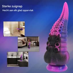 Ynkkvre - Monster Siliconen Dildo - Grote Anale Glow-in-the-Dark Tentakel Dildo - Realistische Tentakelvorm met Roze Droomwereld Glow-in-the-Dark Effect voor Intense Stimulatie - 1 Stuk - Voor Vrouwen in Transparant Roze Droomwereld Gloeiend Design — thumbnail 5