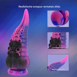 Ynkkvre - Monster Siliconen Dildo - Grote Anale Glow-in-the-Dark Tentakel Dildo - Realistische Tentakelvorm met Roze Droomwereld Glow-in-the-Dark Effect voor Intense Stimulatie - 1 Stuk - Voor Vrouwen in Transparant Roze Droomwereld Gloeiend Design — thumbnail 2