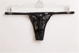 Heren String Slips Sexy Kant Transparant Ademend Ondergoed T-Rug Lage Taille — thumbnail 2