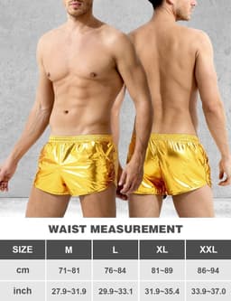 Heren Boxershorts - Glanzende Onderbroek - Feestelijke Kleding - Opvallend Metallic Effect - Maat M-XXL - Felle Kleuren — thumbnail 2