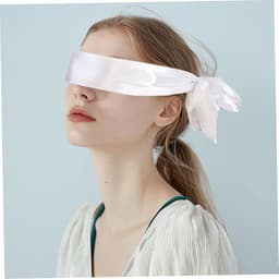 Satijnen Blinddoek - Oogmasker - Romantische Spellen - Zacht Polyester - 150 cm Lang - Wit — thumbnail 2