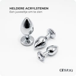 Metalen Buttplugs voor mannen en vrouwen - Erotiek & Seksspeeltjes - Buttplug Set 3-Delig - Anale speeltjes & Butt Plug - Wit — thumbnail 5