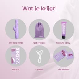 Sinsaa Rabbit Vibrator voor Vrouwen - Tarzan Vibrator met 10 Vibratiestanden - G-Spot & Clitoris Stimulator - 3in1 Vibrators - Dildo met 6 Pulsatiestanden - Seksspeeltjes voor Koppels - Sex Toys voor Vrouwen - Inclusief glijmiddel — thumbnail 9