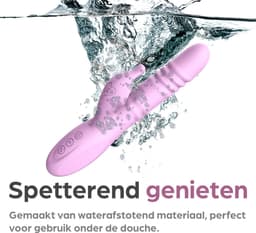 Sinsaa Rabbit Vibrator voor Vrouwen - Tarzan Vibrator met 10 Vibratiestanden - G-Spot & Clitoris Stimulator - 3in1 Vibrators - Dildo met 6 Pulsatiestanden - Seksspeeltjes voor Koppels - Sex Toys voor Vrouwen - Inclusief glijmiddel — thumbnail 5