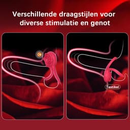 DOWO® - Vibrerende Cockring - met Roos Clitoris Stimulator - Cockring Vibrerend - Penisring - Cock Ring Siliconen - Sex toys - Seksspeeltje voor Mannen — thumbnail 3