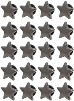 20pcs star shape rivet, star stud button star rivets press studs diy clothes shoes decoration with screws[Black metal color]Rivet pliers — thumbnail 8