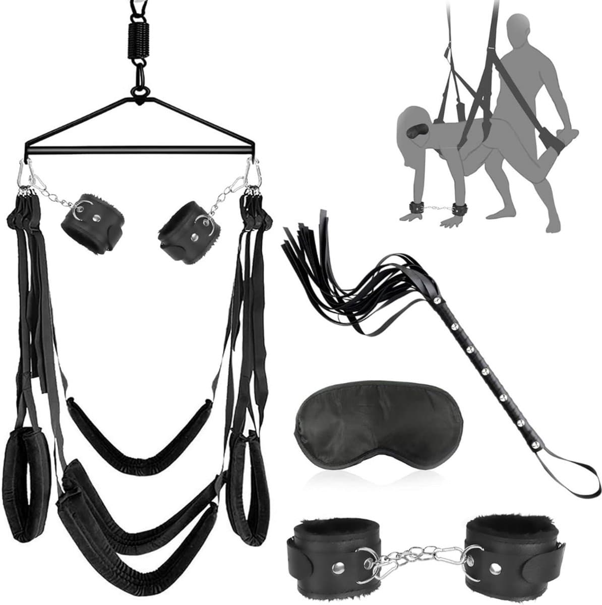 Sex Schommel - Sex Swing Extra Stevig – Seksschommel – Seksspeeltjes voor Koppel – Seks Schommel BDSM – Inclusief Seksspeeltjes - Erotiek Toys - Sex Sling – Love Swing – Discreet Verpakt – Zwart — afbeelding 1