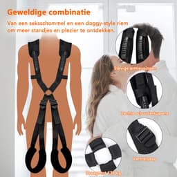 DOWO® - Sex Schommel - BDSM Extreme Bondage Set - met Leren Oogmasker - Sex Toys voor Koppels - Sexschommel - Seksspeeltjes - Sex Pakket en Toys - Discreet Verpakt — thumbnail 3