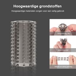 DOWO® - Penis Sleeve - Cockring- Seksspeeltje voor Koppels -Met Structuur- 6 stuks — thumbnail 2