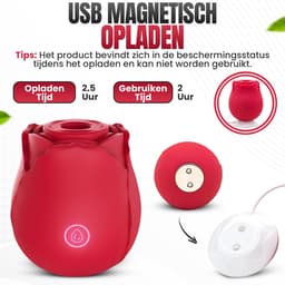 Lovemytoy® Roos Vibrator – Clitoris Zuiger met 10 Standen – Bloem Vibrator voor Vrouwen – Waterdicht & Oplaadbaar Sex Toy — thumbnail 2