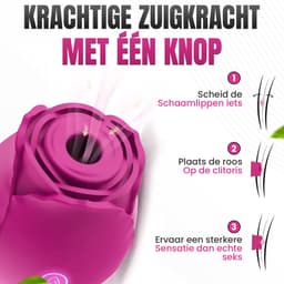 Lovemytoy® Roos Vibrator – Clitoris Zuiger met 10 Standen – Bloem Vibrator voor Vrouwen – Waterdicht & Oplaadbaar Sex Toy — thumbnail 3