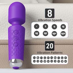 EasyToys - Mini Wand Vibrator - Wandvibrator - Ook voor Massages - Oplaadbaar - Waterproof - Wand Vibrator - Vibrator - Vibrators voor Vrouwen - Sex Toys voor Vrouwen - Vibrators - Zwart — thumbnail 15