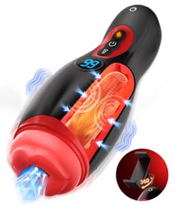 Orgazmate - Sara de Masturbator Voor Man - Sex Toys Voor Mannen - Met Warmtefunctie, APP Control & Mobiele Houder - 9 Zuig & Vibratiestanden - Pocket Pussy - USB Oplaadbaar — thumbnail 1