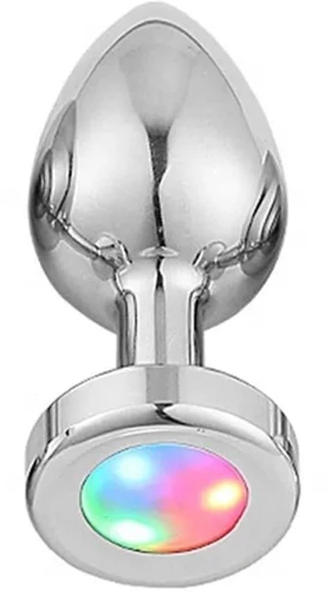 Metalen Buttplug met LED Licht – Voor mannen en vrouwen – Maten S & M – Voor Spicy Avonturen - TikTok & IG — afbeelding 1