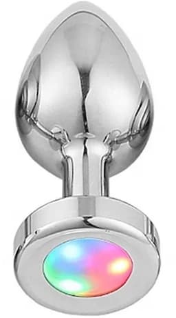 Metalen Buttplug met LED Licht – Voor mannen en vrouwen – Maten S & M – Voor Spicy Avonturen - TikTok & IG — thumbnail 1