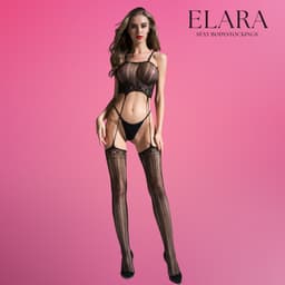 Elara - Isadora - Bodystocking Erotische Lingerie met Open Kruis - Catsuit - S t/m XL - Sexy Dames Lingerie - Bodysuit — thumbnail 3