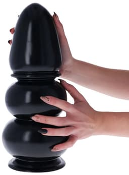 XXL Buttplug 35 cm 14,5 - Mega Grote Anaalplug - Gemaakt van PVC - Met Zuignap - Zwart - Dikke Butt Plug — thumbnail 1