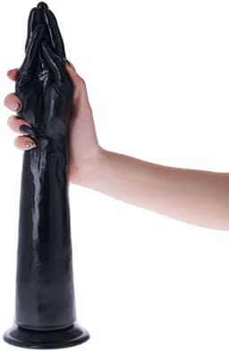Lusty Fisting Dildo StereoLite - 40 CM - Vuist Dildo - Voor Fisting - Vuistneuken - Met Zuignap - Gemaakt van PVC - Zwart — thumbnail 6