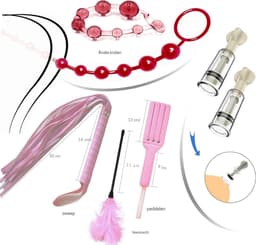 BDSM Extreme - Sex Toys voor Koppels - 33 Stuks - Seksspeeltjes voor Koppel - Zweepje Seks - Shibari Touw – Bondagesets – Dildo’s - Sexspeeltjes voor Koppels - Couple Games – Bondagesets – Boeienset, Handboeien, Tepelklemmen, etc - Roze — thumbnail 4