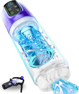 Toys Hub® Automatische Masturbator MAX met Strap - E-book – LED scherm – Water Massage - Pocket Pussy - Blowjob Simulator - Elektrisch - Sex Toys voor Mannen Zelf Aftrekken — thumbnail 1