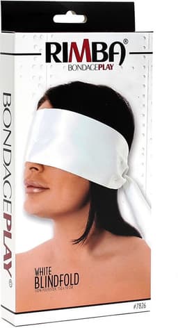 Rimba - Blinddoek - Ook Voor Bondage - Wit - Nylon - Lengte 150 cm - Breedte 10 cm — thumbnail 5