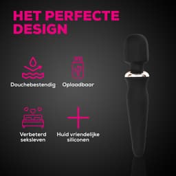 Bloosy Love® Jennifer Wand Vibrator Seksspeeltjes - Waterdicht & Super krachtig - Clitoris Stimulator & G Spot Vibrator - Vibrators voor Vrouwen - Vibrators - Sex Toys voor Koppels - Seks Speeltjes - Seks Toys voor Vrouwen - Vibrator — thumbnail 6