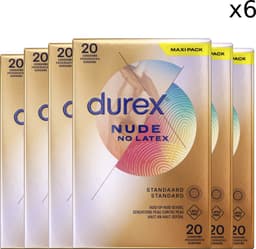 Durex - Condooms - Nude - Latexvrij - 6x 20 stuks — thumbnail 1