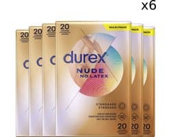 Durex - Condooms - Nude - Latexvrij - 6x 20 stuks