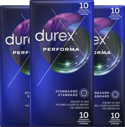 Durex Condooms - Performa met vertragend effect 10st x3 - Voordeelverpakking - Cadeau voor man en vrouw — thumbnail 1