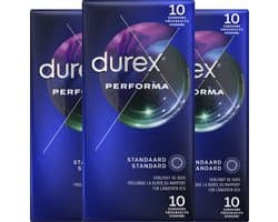 Durex Condooms - Performa met vertragend effect 10st x3 - Voordeelverpakking - Cadeau voor man en vrouw