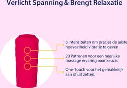 Intertoyseks Magic Wand Vibrator – Clitorisstimulator – 20 Modi & 8 Snelheden – Stil – USB-Oplaadbaar – Waterdicht – Roze — thumbnail 4