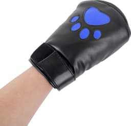 Banoch - Perrito Mittones - dog paws mittens bondage - PU Leer - blauw voetje - puppy play — thumbnail 2