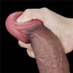 Lovetoy - Realistische XXL Dildo Met Zuignap 26.5 x 4.8 cm - Donkere Huidskleur — thumbnail 13