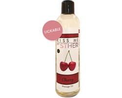 Sther Premium Massage olie en Glijmiddel 2-in-1 – Ontspannende Massageolie Erotisch – Kers – 250 ml – Nederlandse Productie