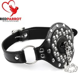 BDSM Mond gag masker - Met stop - Knevel - Lederen gespen en uitvoering - Verstelbaar — thumbnail 3