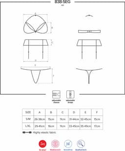 Obsessive Lingerie set met Jarretels – Erotische Lingeriset – Maat S/M – Rood — thumbnail 14