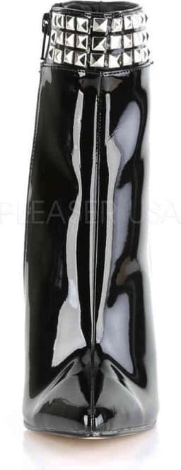 EU 37 = US 7 | SEXY-1006 | 5 Heel Ankle Boot w/Metal Stud Detail, Side Zip — thumbnail 2
